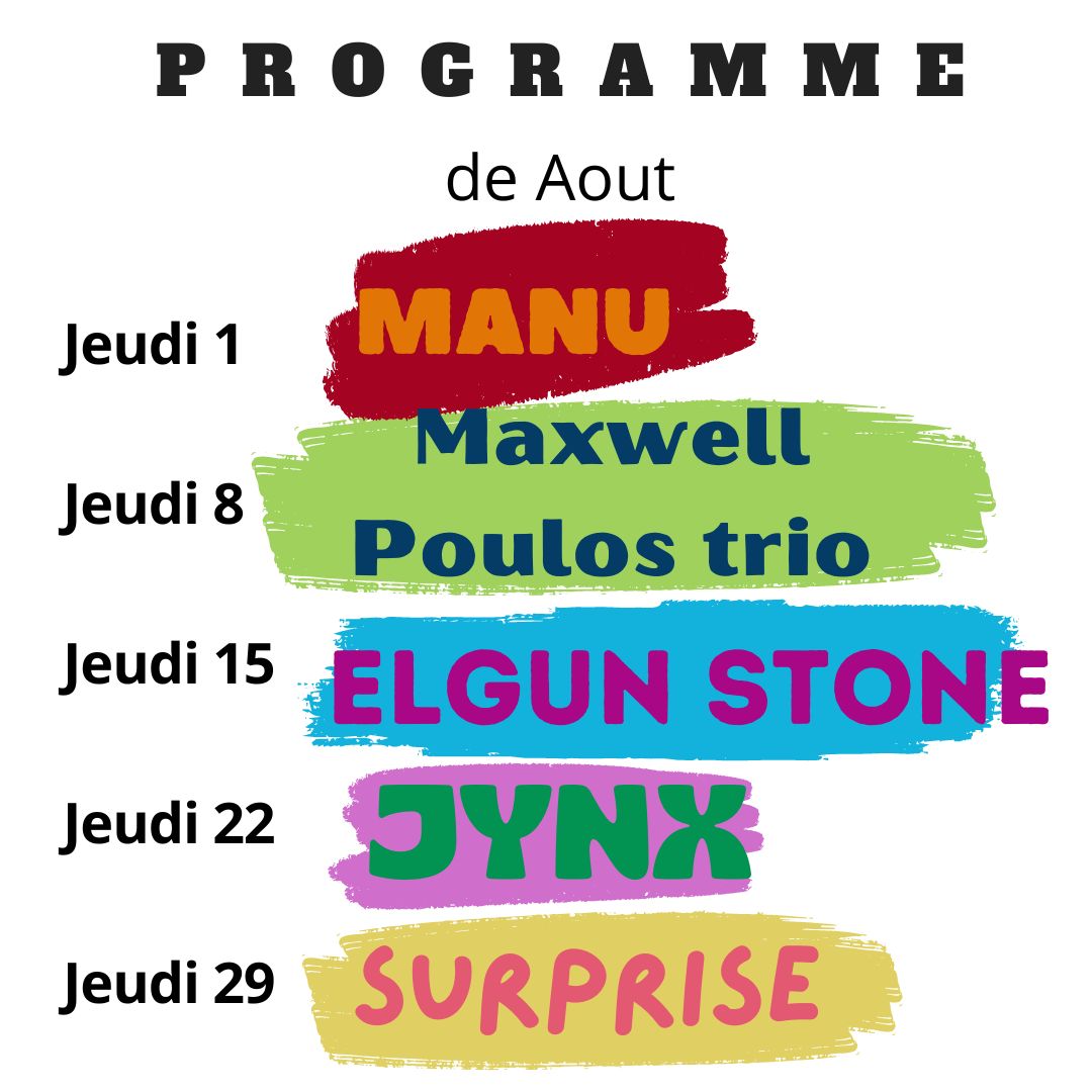 Le programme des Aoûtiens